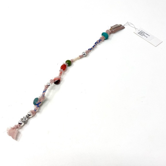 NWT Free People Miami Braid Ins Brights Pink Hair Accessory Beaded Clip - Picture 2 of 5